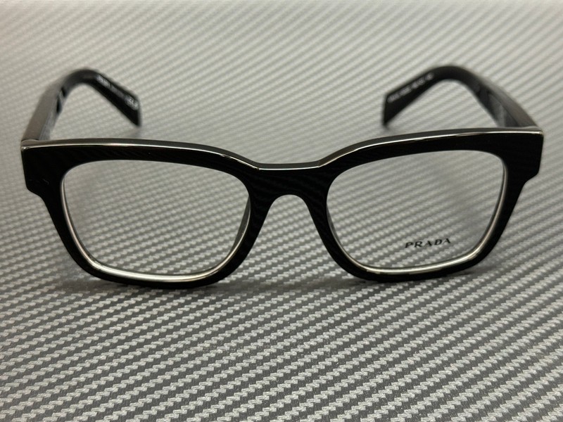PRADA PR A10V 16K1O1 Black Men's 53 mm Eyeglasses gallery