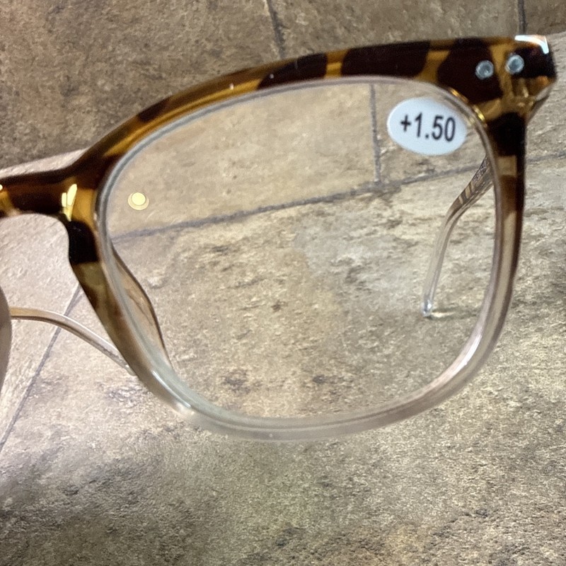 DOLAROSeY Tortoise Fade Readers +1.50 Brown Clear Gradient Frames 50-15-140 NEW gallery