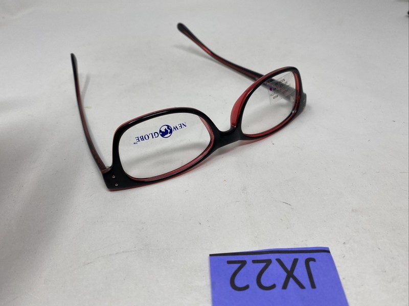 NEW GLOBE L4053 RED/BLACK 51/17/140 Eyeglasses Frame JX22 gallery