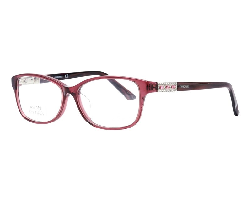 Swarovski Foxy SW 5155 069 Pink Plastic Eyeglasses Frame 53-14-140