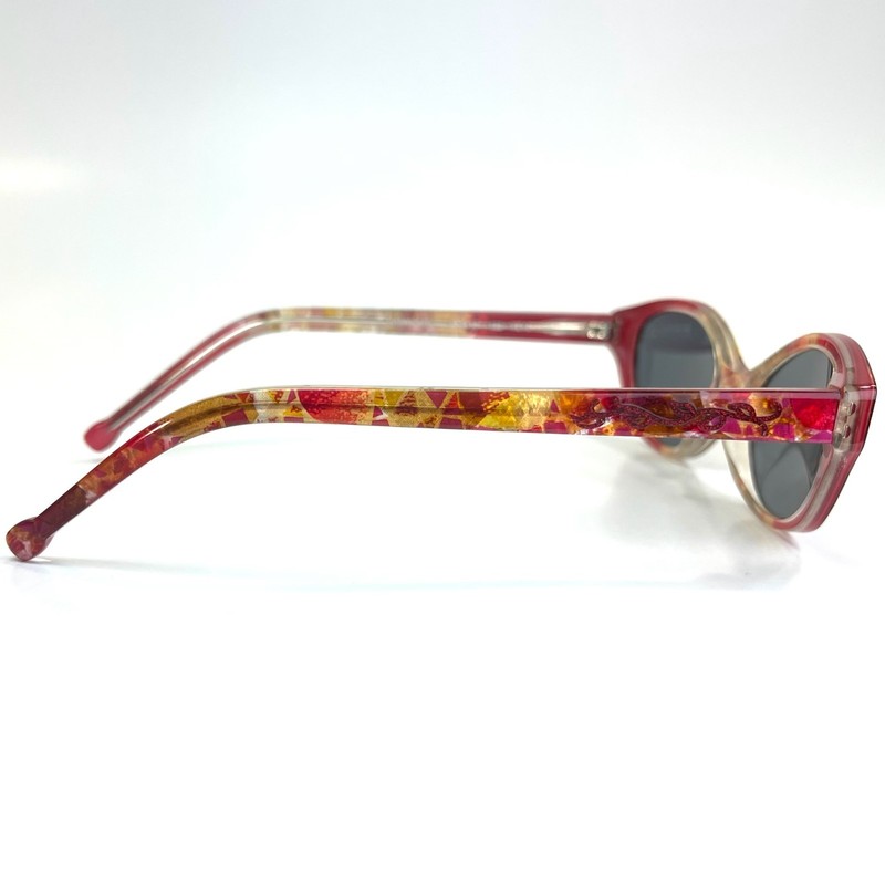Anne et Valentin YEYE Harmonie 47-17-135 Eyeglass Frames Red Pink Gold France gallery