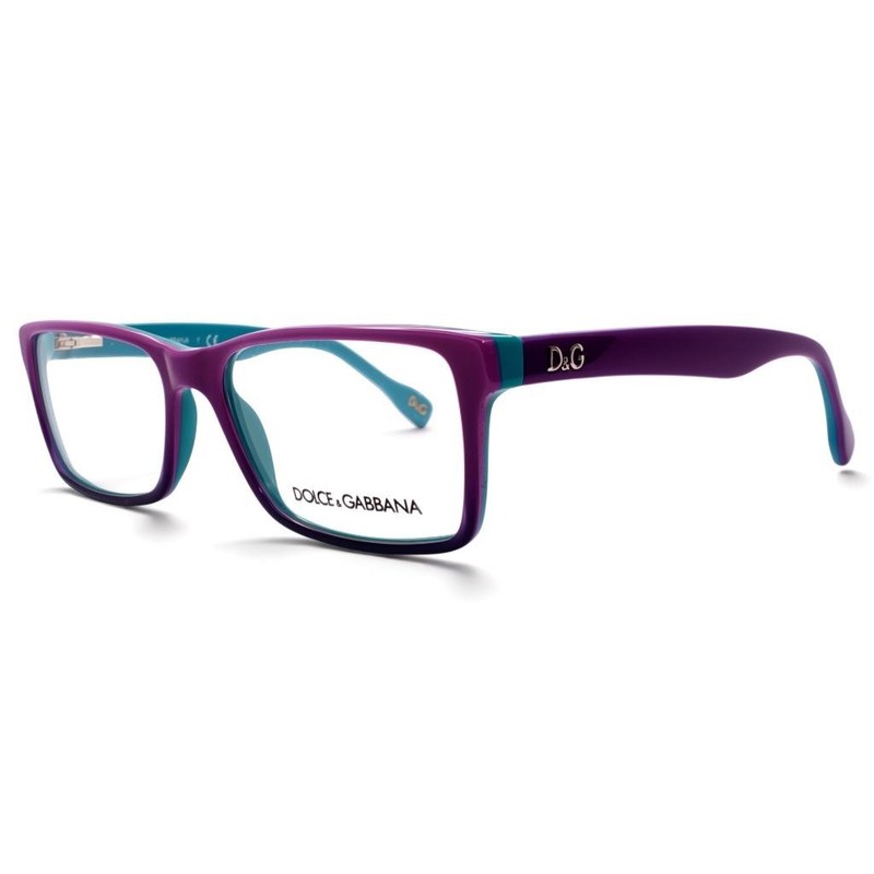 Dolce & Gabbana DD 1233 1973 55 Violet Gradient on Turquoise Eyeglasses Frames