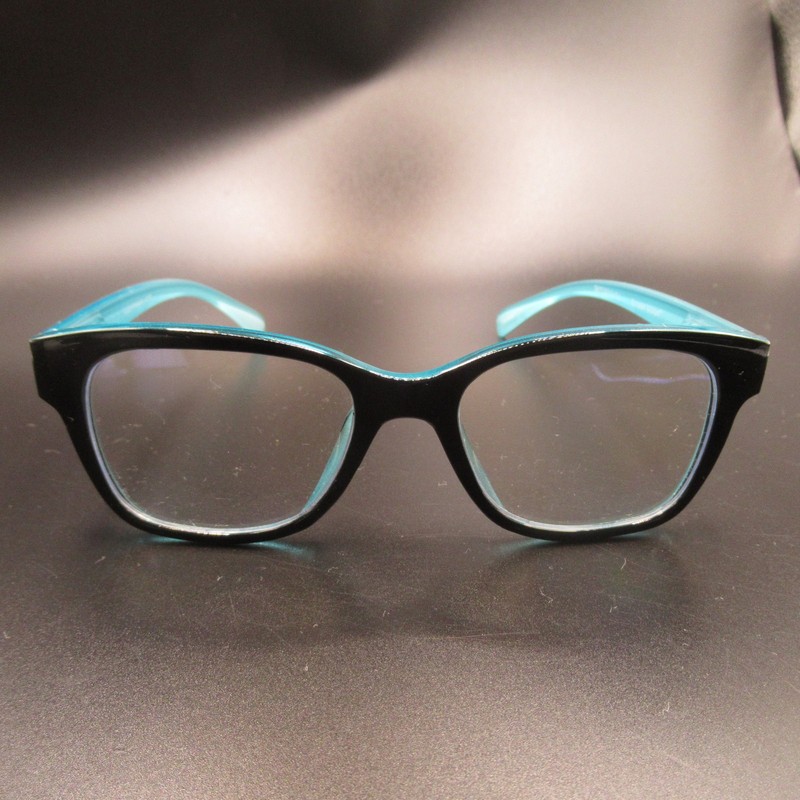 ICU Eyewear Eyeglass Frames Screen Vision Blue Light Blocking Black & Turquoise