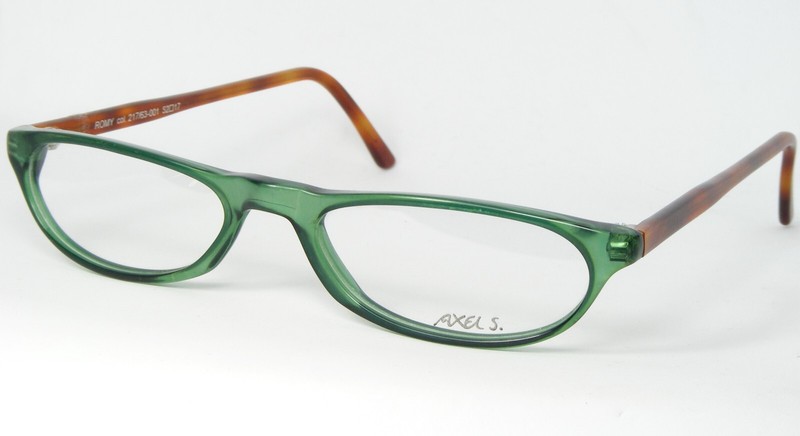 AXEL S. ROMY 217/63-001 TRANSPARENT GREEN EYEGLASSES 52-17-142mm Germany (NOTES)
