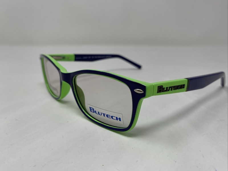 BLUTECH ON THE EDGE BLUE LAMINATE 47-16-135 Blue/Green Eyeglasses Frame GK85 gallery