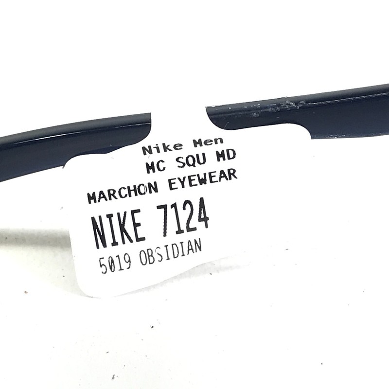 Nike Eyeglasses Frames 7124 420 Blue Square Full Rim White Swoosh Logo 50-19-145 gallery