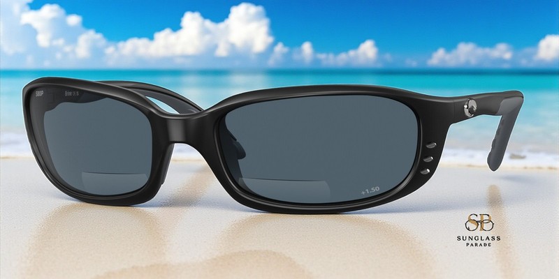 COSTA DEL MAR 6S7001 402 Brine Readers Mt Black Gray C-Mate 1.50 59 Mens Readers gallery