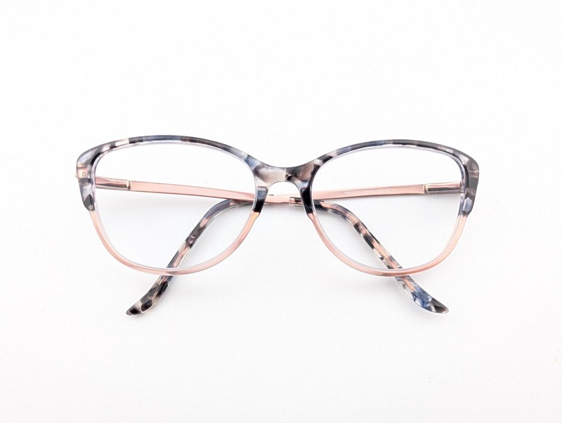 Takumi Eyeglasses, Frames Only, TK1111 10, 53-16-135, Plastic, Blue-Gray/Pink