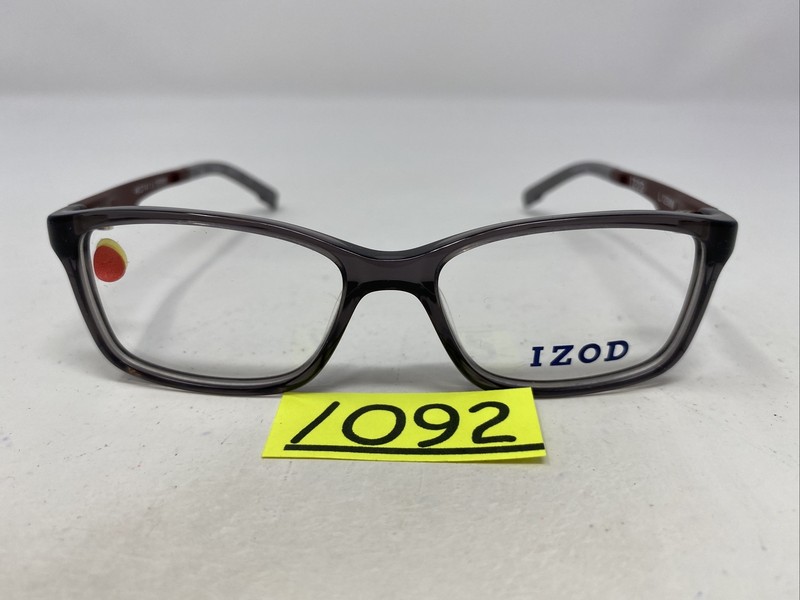 IZOD IZ 2804 SMOKE 46-14-125 Gray/Burgundy Full Rim Eyeglasses Frame /O92 gallery