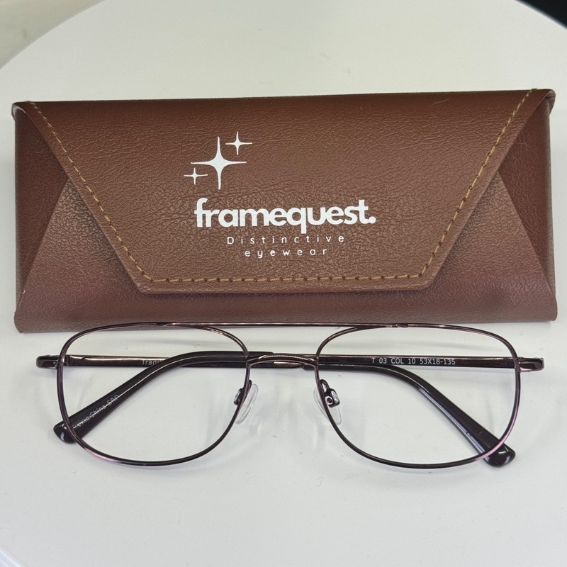 TRADITIONS T 03 10 Unisex Purple Classic Aviator Full Rim Eyeglasses FRAMES ONLY
