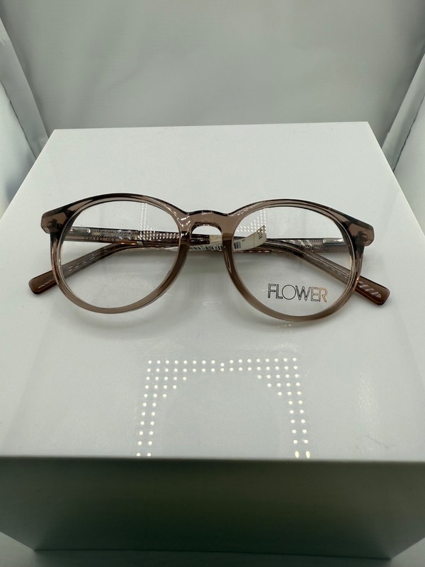 Flower FLR 6035 Lilly Eyeglasses Frame 200 Crystal Nude 49-19-140 NWT