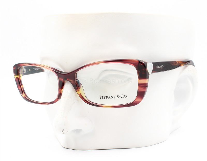 Tiffany Eyeglasses TF 2090H 8081 Glasses Red Purple Havana Pearl Heart No Case