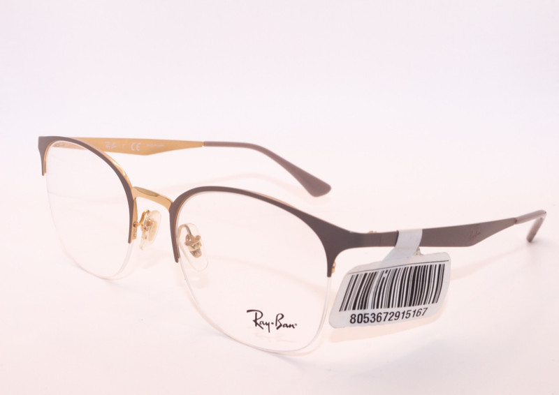 NEW RAY-BAN RB6422 3005 GREY GOLD AUTHENTIC DESIGNER FRAMES EYEGLASSES 49-19
