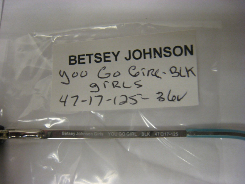 BETSEY JOHNSON GIRLS EYEGLASSES YOU GO GIRL BLACK 47-17-125MM 36V W/Generic Cas gallery