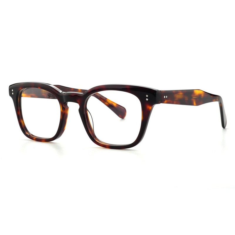 Vintage Square Full Rim Acetate Eyeglass Frame Retro Clear Lens Rx able Unisex