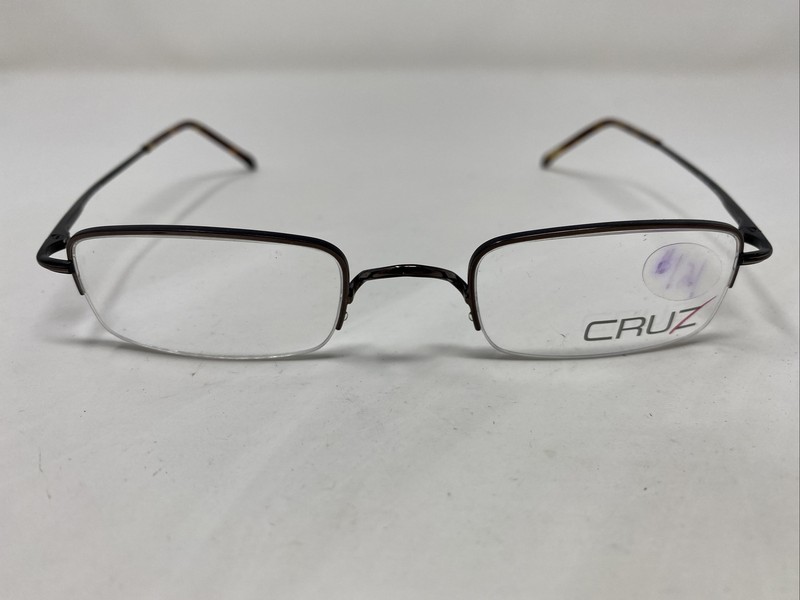 Cruz I-30 BRONZE 45-21-140 Matte Black Half Rim Metal Eyeglasses Frame OS01