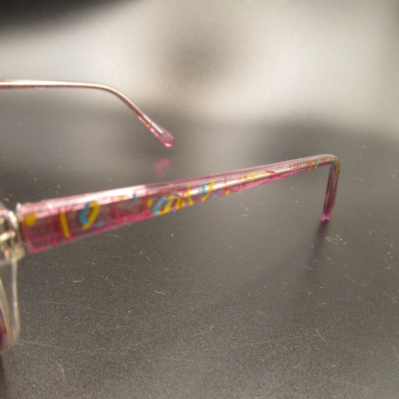 ST. MORITZ Eyeglass Frames Sissy Pink Violet Multi-Color Pattern Round 52-18-135 gallery