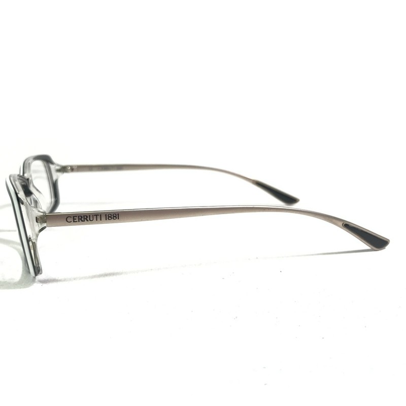 Cerruti 1881 Eyeglasses Frames C2205 C Black Gray White Round Full Rim 46-15-135 gallery