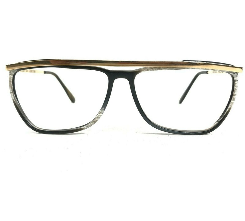Cerruti 1881 2905 CN Eyeglasses Frames Black Gray Gold Square Full Rim 58-14-125