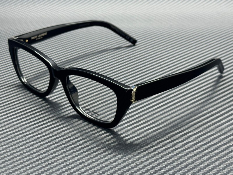 SAINT LAURENT SL M153 001 OPT Black Gold Women’s 55 mm Medium Eyeglasses