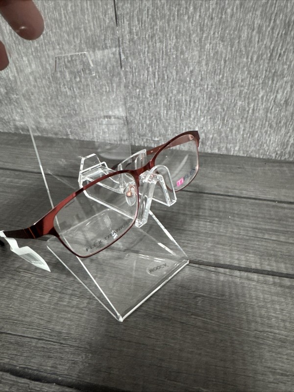 Ti Flex WP TFL2103 Flex Titanium Eyeglasses Frame Shiny Wine 52-16-135 NWT gallery