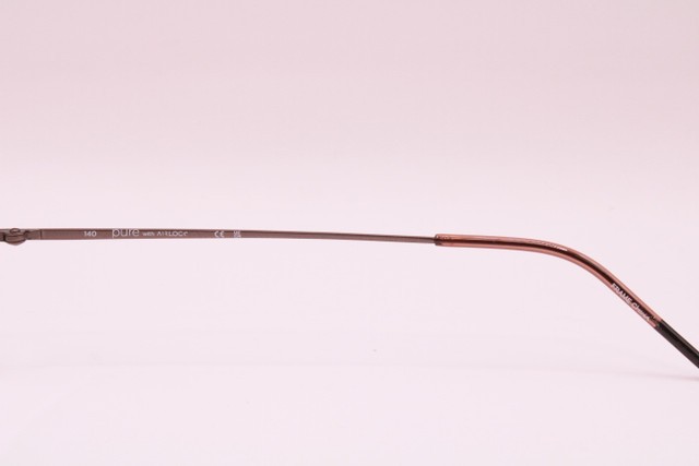 NEW PURE WITH AIRLOCK WISDOM 200 033 BLACK BROWN AUTHENTIC EYEGLASSES 52-18 gallery