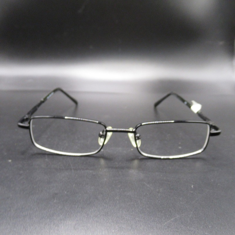 Black Rectangular Metal Eyeglass Frames KS014 43-15-128 Full Rim Lightweight