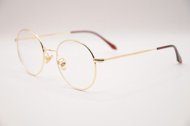 OTTOTO 35-000418 WATERLOO ROUND EYEGLASS FRAMES GOLD/RED 53-20-140 gallery