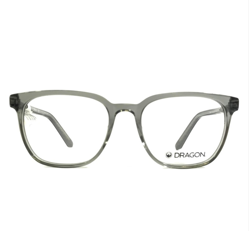 Dragon Eyeglasses Frames DR2007 020 Translucent Gray Square Full Rim 52-18-145