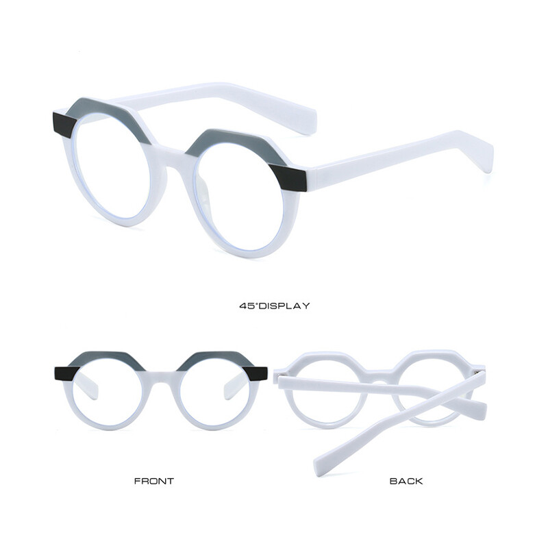 Men Women Round Eyeglasses Classic Retro Full Frame Clear Lens Glasses Frames gallery