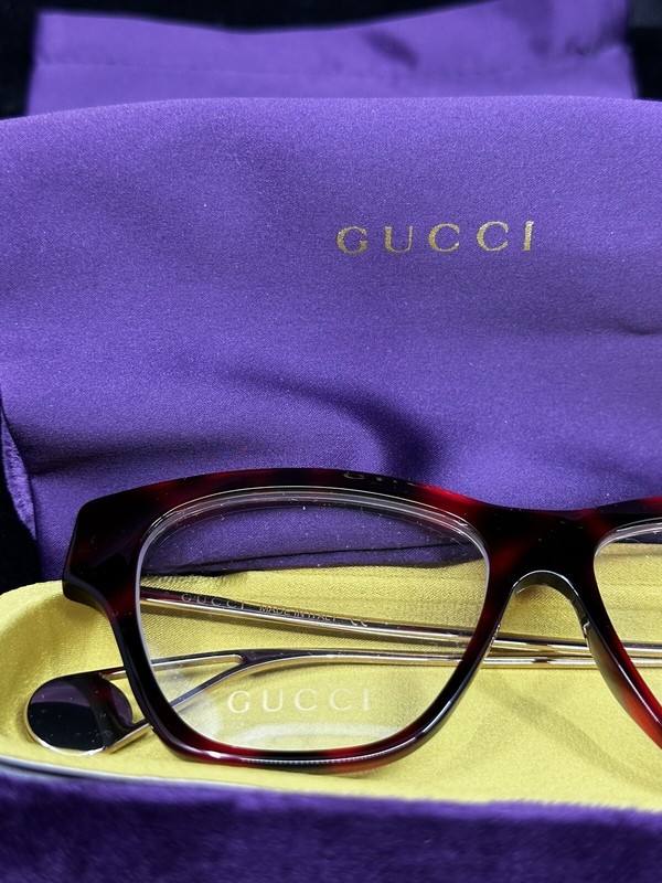 Gucci Tortoise/Gold Full Rim Unisex Eyeglasses – Genuine