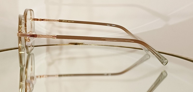 Originale KOKOXILI 32057 C8 Eyeglasses BROWN/GREY/ROSE GOLD New Metal 53-18-145 gallery