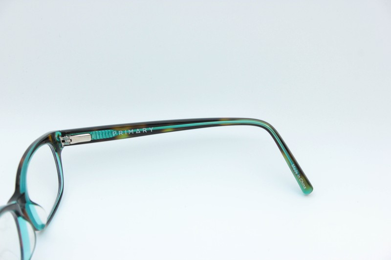 Primary 1065 Tortoise Aqua Petit Rectangle Eyeglasses Frames 50-16-135 gallery
