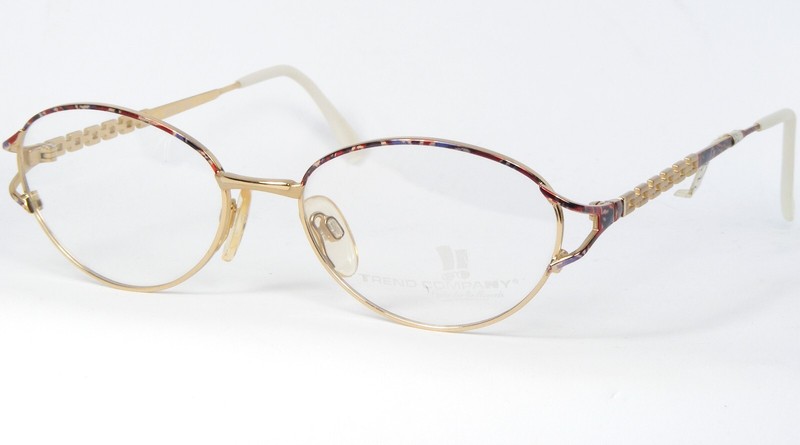 NOS TREND COMPANY 1252 3 GOLD /MULTICOLOR EYEGLASSES GLASSES FRAME 52-17-138mm