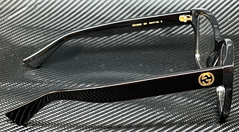 GUCCI GG1340O 001 Black Gold Women's 54 mm Small Eyeglasses gallery