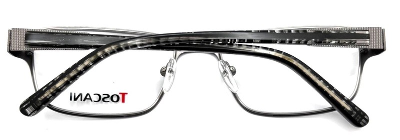 Men's Textured Rectangular Metal Frame: Acetate Temples T 2093 DG 54-18-140 gallery