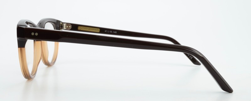 Claire Goldsmith Legacy Glasses Frame Irwin small Chocolate on Rum Panto Braun gallery
