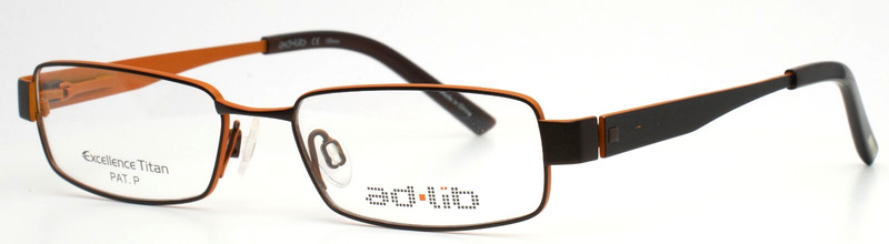AD LIB CHARMANT AB3103 BR Brown Mens Rectangle Eyeglasses 50-16-135 B:26