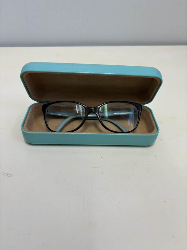 Tiffany & Co TF2097 8055 Black Blue Oval Eyeglasses 52-16 135 Italy