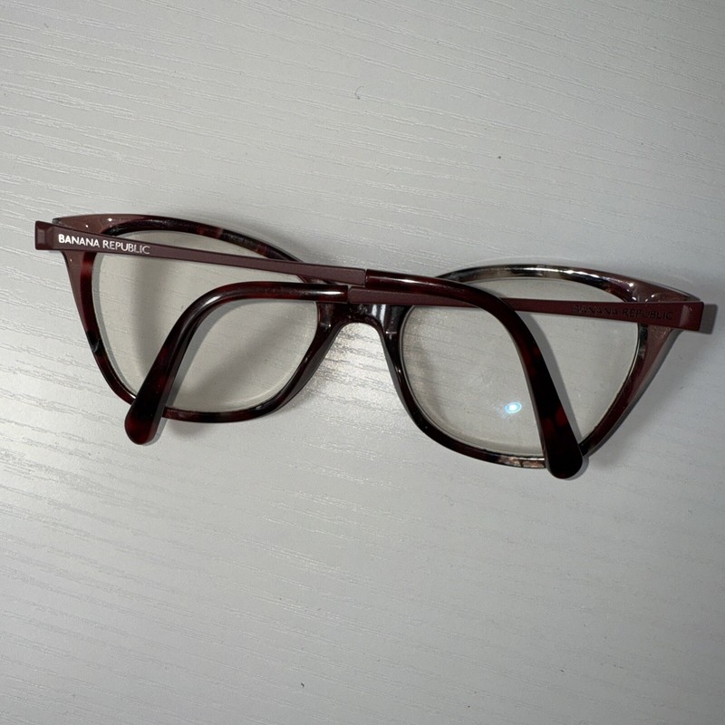 BANANA REPUBLIC MARCIA YDC 52/18/135 BURGUNDY MARBLE FLEX HINGE MX04 FRAMES gallery
