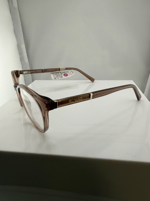 Flower FLR 6035 Lilly Eyeglasses Frame 200 Crystal Nude 49-19-140 NWT gallery