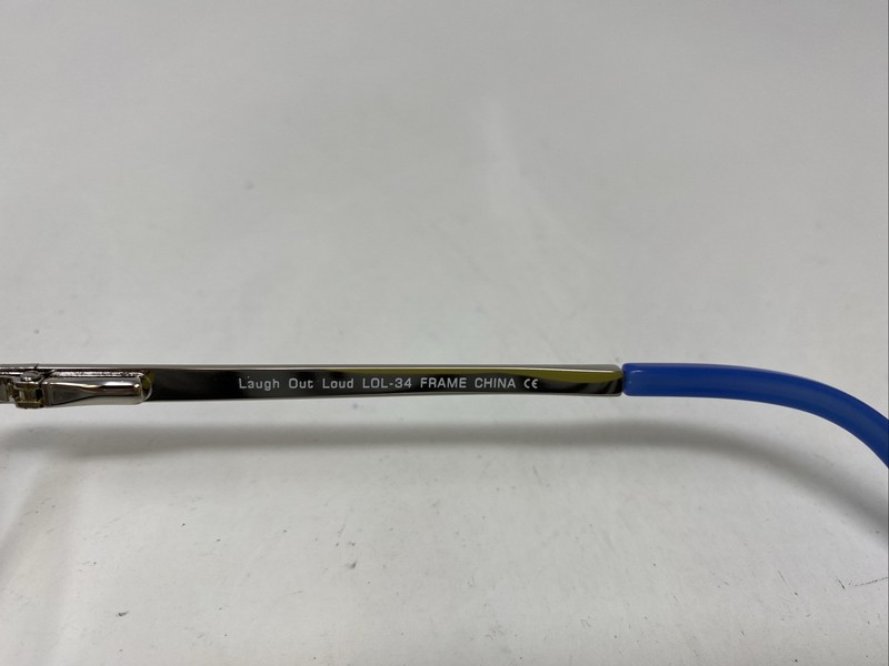 LOL Eyewear LOL-34 BLUE 45-16-125 Blue/Silver Full Rim Eyeglasses Frame 1504 gallery