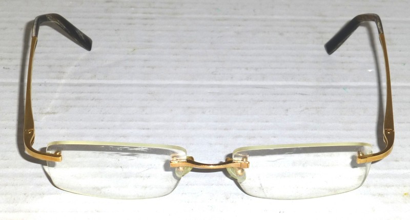 Fred Lunettes Hauban 007 55-18-140 Rimless Eyeglasses Gold Tone Temples READ gallery