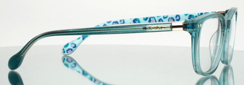 LILLY PULITZER Aubra Mini TE Teal Girls Kids Rectangle Eyeglasses 46-15-125 B:36 gallery