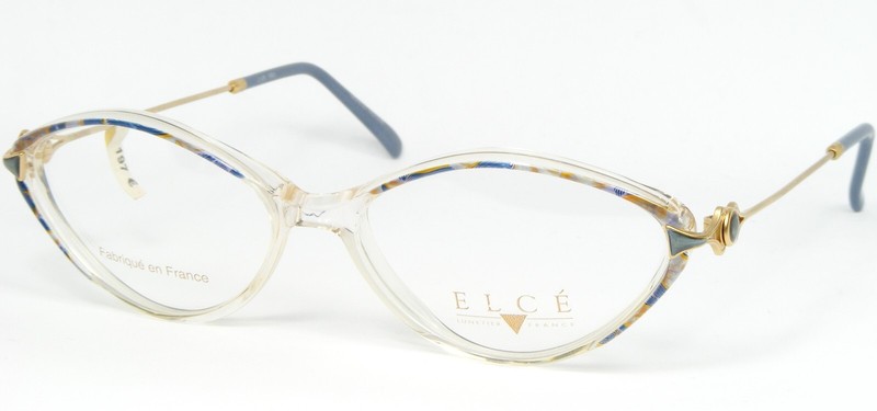 ELCE DIV8 1993 CLEAR /MULTICOLOR EYEGLASSES GLASSES FRAME 54-16-135mm FRANCE