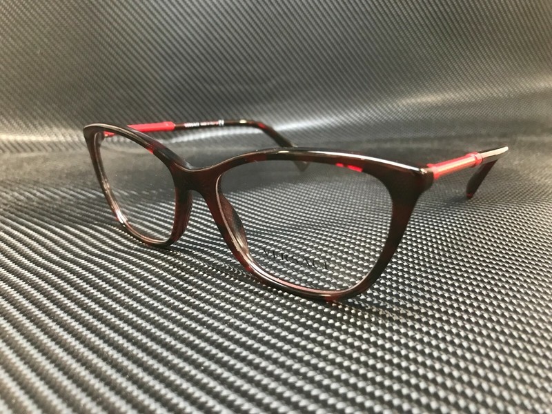 VERSACE VE3248 989 Red Havana Demo Lens Women’s Cat Eye Eyeglasses 54 mm