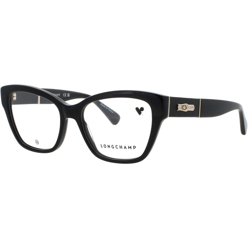 Longchamp Women’s Eyeglasses Black Acetate Butterfly Full Rim Frame LO2742L 001