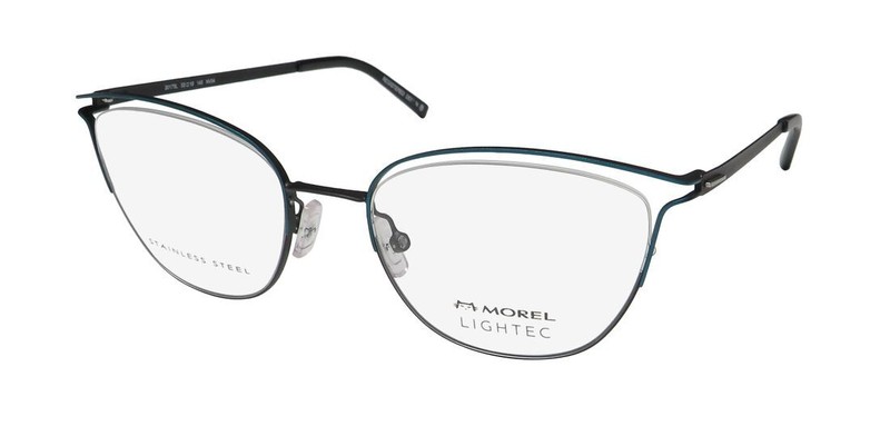 NEW LIGHTEC 30175L GLASSES BLACK WOMENS METAL & PLASTIC 53-19-145 FULL-RIM NV04