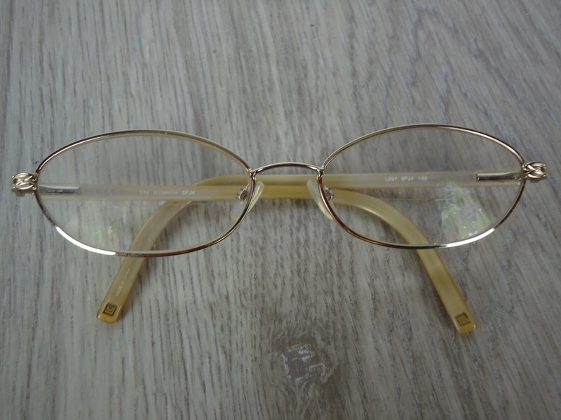 Liz Claiborne Glasses-Frames Only-L297 OFJ4 135 Ivory with Gold Toned Hardware