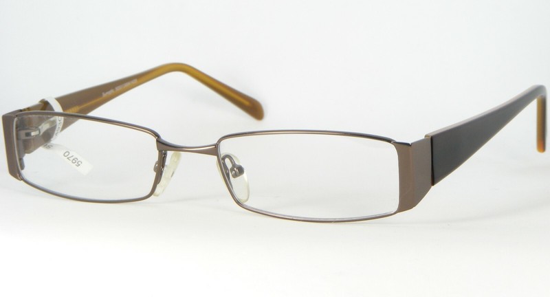 Sunoptic 493C L0207 PALE BROWN EYEGLASSES GLASSES METAL FRAME 51-17-135mm